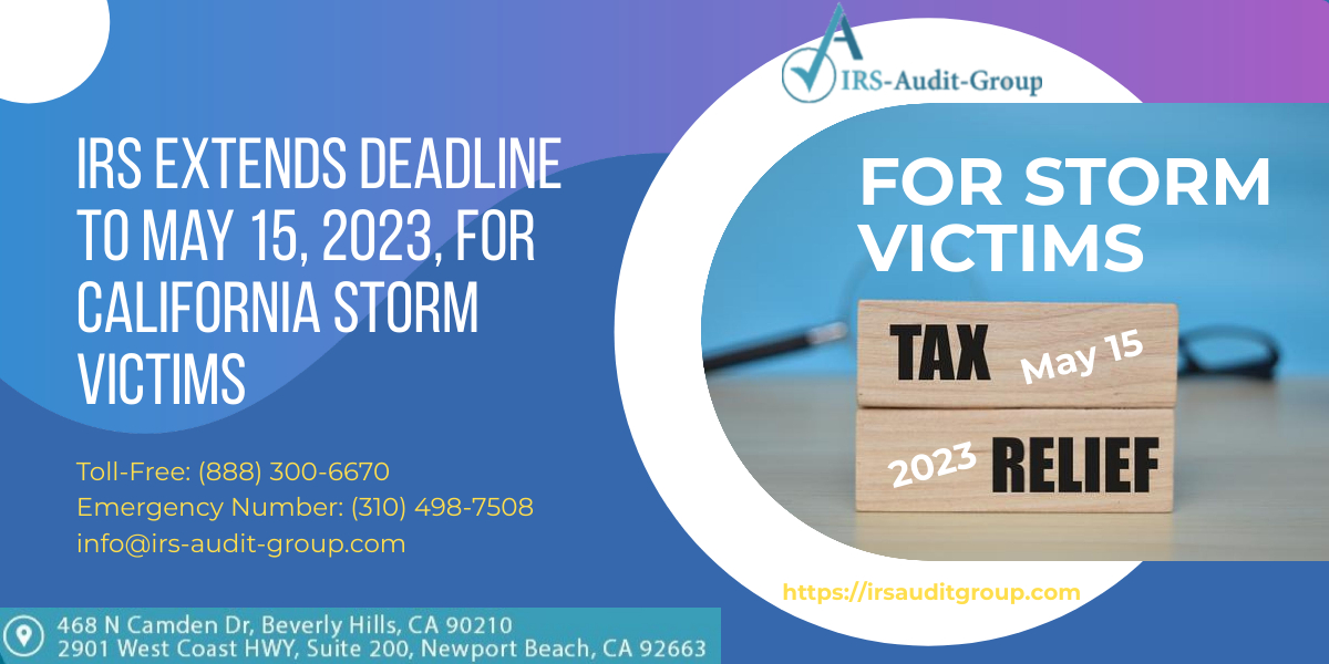 Storm Tax Relief California